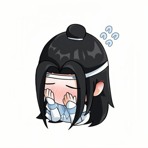 Lan Wangji Chibi, Mxtx Stickers, Chibi Wangxian, Wangxian Chibi, Mdzs Stickers, Mdzs Icons, Chinese Lessons, App Pictures, Right Brain