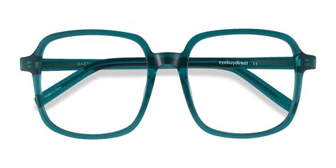 Teal square eyeglasses available in variety of colors to match any outfit. These stylish full-rim, large sized acetate eyeglasses include free single-vision prescription lenses, a case and a cleaning cloth. Cute Glasses Frames, Glasses Inspiration, Big Glasses, Funky Glasses, Square Eyeglasses, Blue Glasses, Cool Glasses, Glasses For Men, Cute Glasses