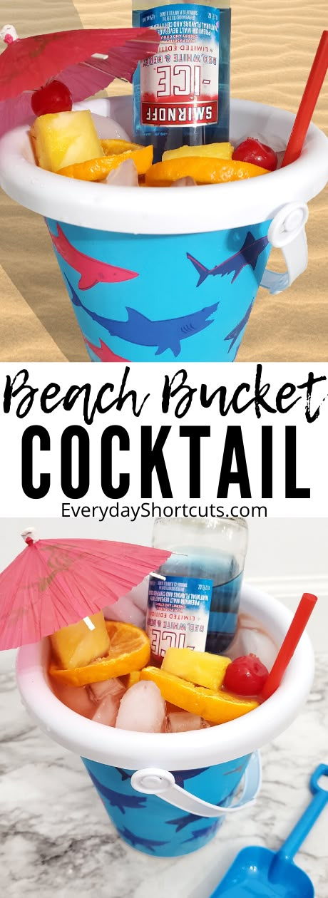 Low Calorie Alcoholic Drinks, Camping Drinks, Pool Drinks, Fun Drink Recipe, Sand Bucket, Drink Bucket, Coctails Recipes, Summer Drinks Alcohol, Beach Drinks