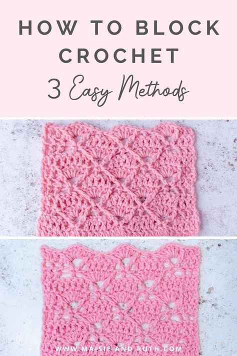 How to Block Crochet (3 Easy Methods) - Maisie and Ruth Blocking Crochet, Easy Baby Blanket Crochet, Cotton Yarn Projects, Block Crochet, Crochet Ripple Pattern, Crochet 101, Teddy Bear Sewing Pattern, Easy Baby Blanket, Granny Square Crochet Patterns Free