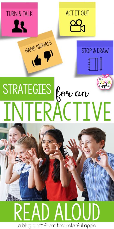 Interactive Read Aloud First Grade, Reading Aloud Activities, Engaging Lessons Elementary, Interactive Read Aloud Kindergarten, Kindergarten Read Aloud Activities, Engaging Reading Activities, Engagement Strategies Elementary, Reading Activities Elementary, Reading Activities For 2nd Grade