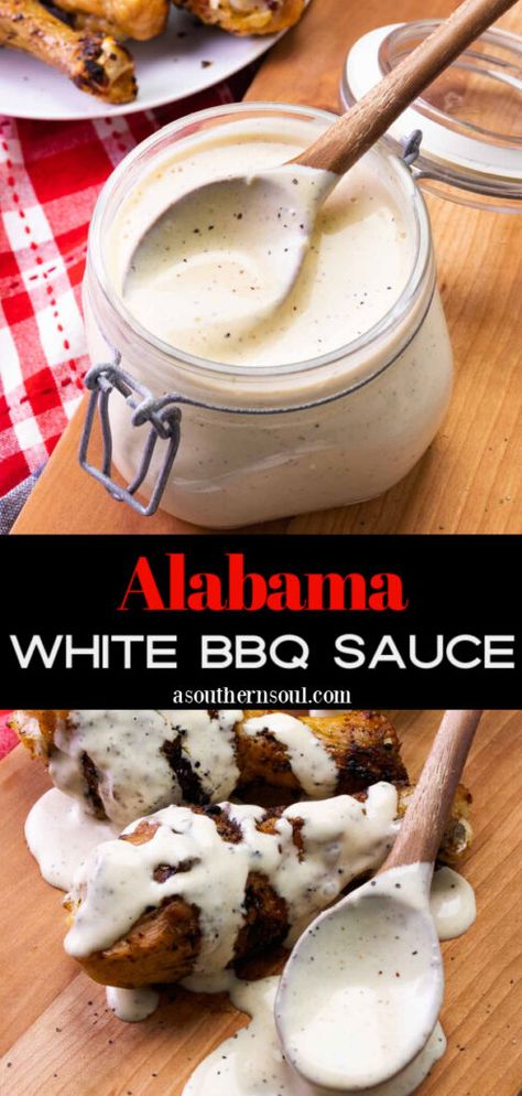 Barbque Sauce, Alabama White Bbq Sauce, Alabama White Sauce, White Bbq Sauce, Homemade Bbq Sauce Recipe, Bbq Sauce Chicken, White Sauce Recipes, Barbeque Sauce, Gravy Sauce