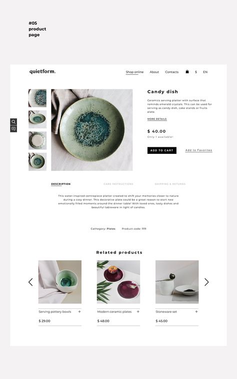 Website Concept for a ceramic design studio on Behance Ceramics Website Design, Ceramic Shop Design, Ceramic Website, Pottery Website, Software Ui Design, Web Development Programming, Catalogue Layout, Gradient Color Design, Website Concept