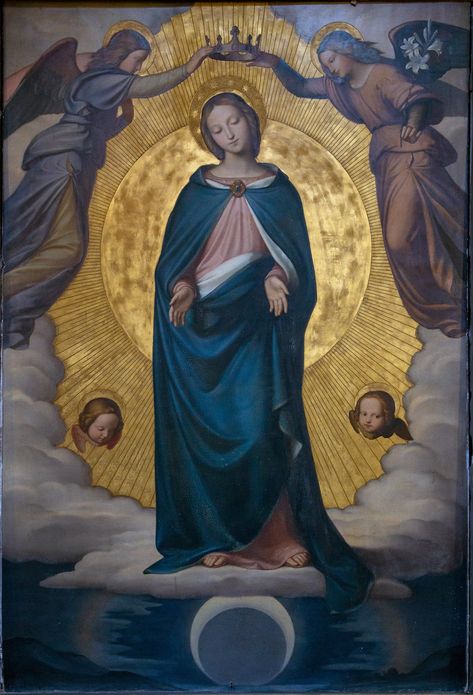 Virgin Mary Painting, Catholic Aesthetic, Salve Regina, Virgin Mary Statue, Religious Artwork, Mary Catholic, Paint Icon, Mary Statue, Queen Of Heaven