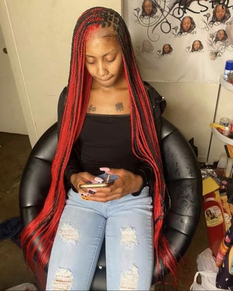 Pretty Braid Styles, Braids For Black Kids, Black Hair Protective Styles, Braids Red, Color Braids, Plait Styles, School Braids, Black Box Braids, Low Ponytail Hairstyles