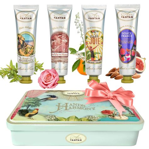 PRICES MAY VARY. Hand Lotion Gift Set for Women for Rich Hydration - Spoil your mom this Mother's Day with a luxurious hand cream gift set from Un Air d'Antan. Crafted in France, the country of love, this hand lotion gift set gives hands the tender love and care they deserve. Our hand creams quickly absorb into the skin for instant hydration. Enriched with organic shea butter and sweet almond oil, these lotions will keep your hands feeling soft all day long. Luxurious Treat for Her- This gorgeou Hand Cream, Hand Cream Gift Set, Lotion Gift, Hand Creams, Gift Sets For Women, Hand Lotion, Sweet Almond Oil, Lily Of The Valley, Almond Oil