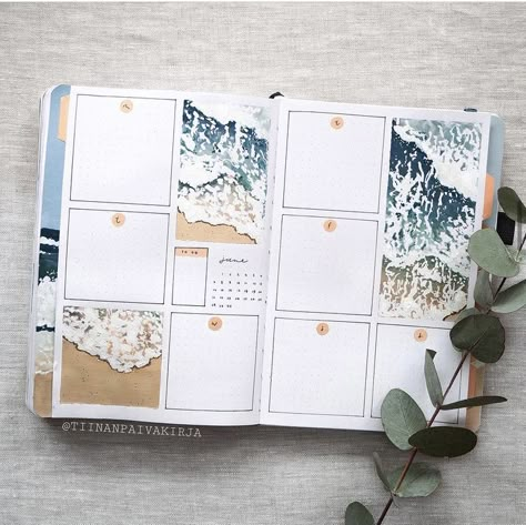 Ocean Bullet Journal, Bullet Journal Ideas Templates, Bullet Journal Aesthetic, Bullet Journal Design Ideas, Bullet Journal Themes, Bullet Journal Writing, Bullet Journal Art, Bullet Journal Lettering Ideas, Journal Themes