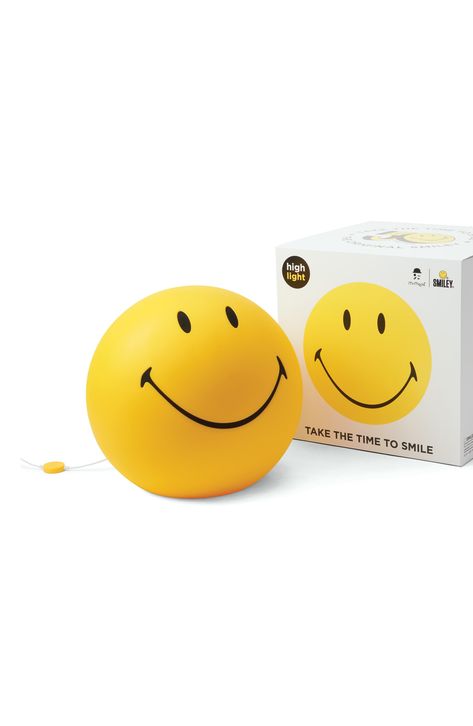 Mr Maria Smiley® x Mr Maria Smiley Dimmable Lamp available at #Nordstrom Smiley Face Home Decor, Smiley Face Bedding, Mr Maria Smiley Lamp, Smiley Lamp, Smiley Face Light, Walmart Smiley Face, Mr Maria, Mood Lamp, Mood Lamps