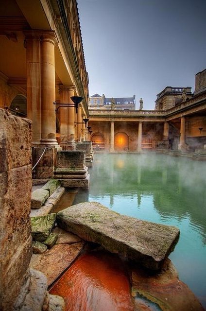 Roman baths in Bath, England by Peer Into The Past, via Flickr Belfast, Cardiff, Roman Baths Bath, Bath England, Roman Baths, England Travel, Burgos, Pretty Places, Places Around The World