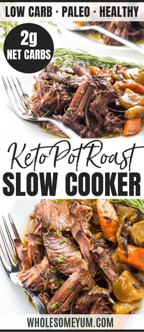 Keto Low Carb Pot Roast Slow Cooker Recipe Keto Pot Roast Oven, Roast Keto Crockpot, Low Calorie Pot Roast Slow Cooker, Keto Beef Roast Instant Pot, Pot Roast Low Carb, Keto Rump Roast, Clean Roast Recipe, Keto Pot Roast With Gravy, Low Carb Beef Recipes Crockpot