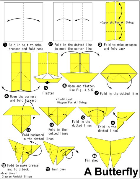 Origami Butterfly Origami Cat Face, Cardboard Kids, Origami Guide, Origami Insects, Origami Butterfly Easy, Origami Butterflies, Origami Elephant, Experiments Kids, Origami Step By Step