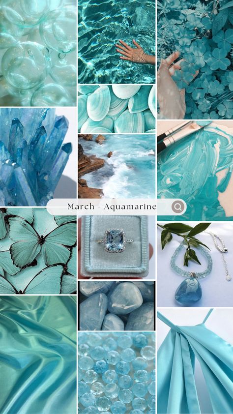 Aquamarine Color, Aquamarine Aesthetic Wallpaper, Aquamarine Moodboard, Aquamarine Color Aesthetic, Aquamarine Aesthetic, Aquamarine Stone Aesthetic, Luxury Aquamarine Birthstone Jewelry, Aquamarine Aesthetic Gem, Aquamarine Crystal Aesthetic