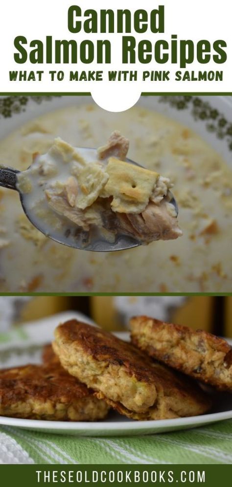 What to make with canned salmon? These easy canned pink salmon recipes will quickly make their way into your regular menu planning. Quickly make into patties and fry or mix with noodles and bake, keeping a couple of cans of salmon in your pantry can make meal prep a breeze. Pink Salmon Canned Recipes, Can Pink Salmon Recipes, Canned Pink Salmon Recipes, Kipper Recipes, Pink Salmon Recipes, Sockeye Salmon Recipes, Noom Recipes, Salmon Soup, Fish Meals