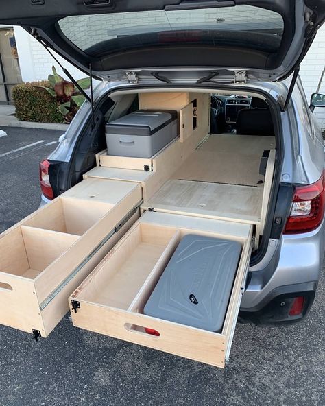 Camping Car Setup, Car Camping Storage Ideas, Car Camping Bed Ideas, 4runner Camping Conversion, Car Camping Kitchen Organization, Suv Camping Conversion, Jeep Camper Conversion, Overland Vehicles Ideas, Car Into Camper