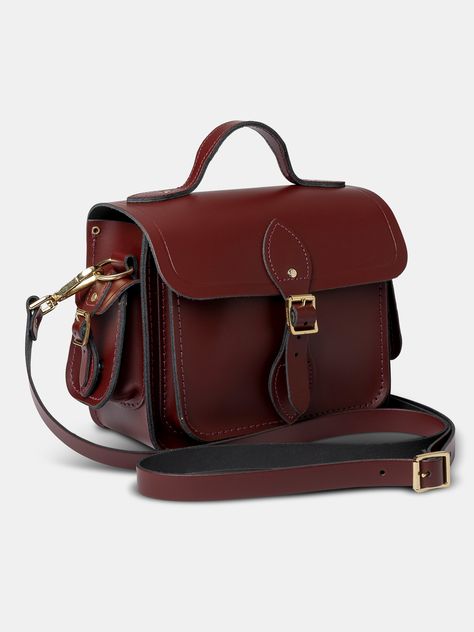 Small Leather Crossbody Purse, Dark Academia Bag, Brown Satchel Bag, Satchel Bags For Women, Leather Side Bag, Side Purses, Dream Bags, Oxblood Leather, Classic Camera