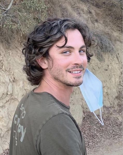 Men Haircut Curly Hair, Wavy Hair Men, Wavy Haircuts, Logan Lerman, Long Wavy Hair, Curly Hair Men, Curly Hair Cuts, Long Curly Hair, Long Hair Styles Men