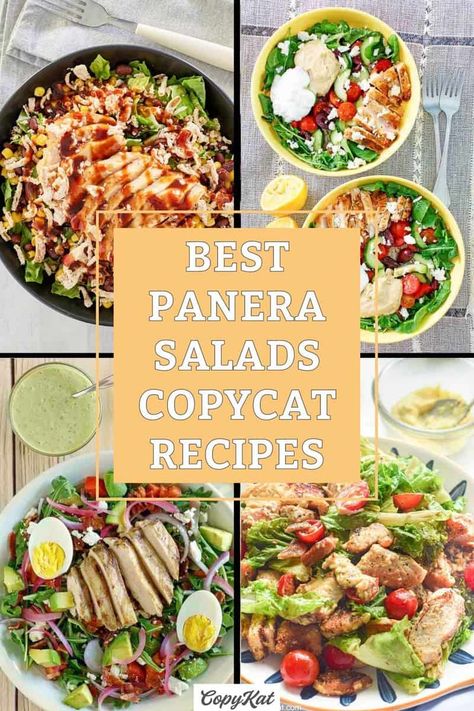 Salad Panera Copycat, Copycat Restaurant Salads, Copycat Panera Salads, Just Salad Copycat, Panera Southwest Caesar Salad, Greek Goddess Salad Panera, Panera Southwest Salad Copycat, Copycat Panera Recipes, Panera Salad Recipes Copycat