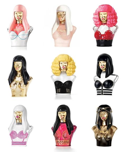 Half Colored Hair, Female Hip Hop Artists, Nicki Minaj Perfume, Perfumes Collection, Nicki Minaj Pink Friday, Nicki Minaj Barbie, Barbie Family, Pink Friday, Celebrity Perfume