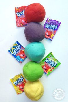 Toddler Crafts, Koolaid Playdough, Playdough Recipe, Homemade Playdough, Poo Pourri, Kool Aid, Play Dough, Kids Activities, Craft Activities