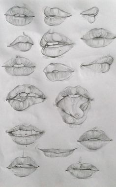 Lips From Side Drawing, Lips From The Side Drawing, Easy Drawings Sketches Pencil, Pencil Art Drawings Creative, Teeth Tutorial, Easy Pencil Art, Pencil Art Drawings Easy, Drawings With Charcoal, Zoro Art