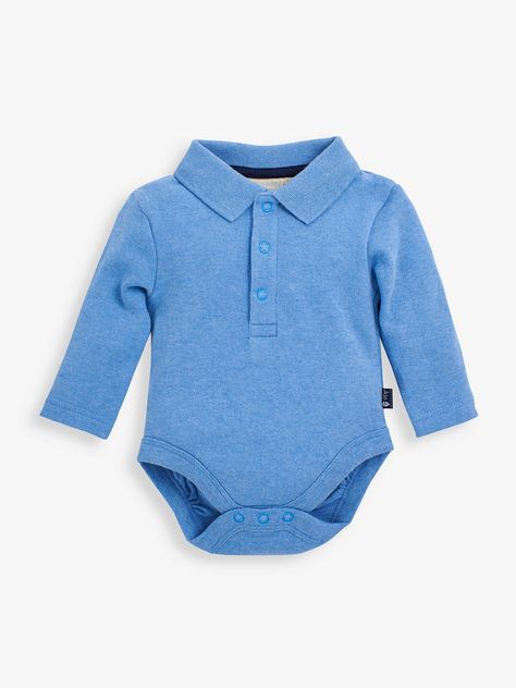 Plain Polo Shirt Baby Bodysuit | JoJo Maman Bebe Polo Shirt Collar, Baby Polo, Plain Polo Shirts, Long Sleeves Polo, Polo Shirt Style, Multiple Outfits, Shirt Bodysuit, Long Sleeve Polo Shirt, Long Sleeve Polo