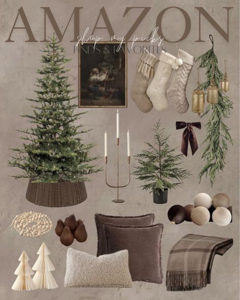 Shop By Interest curated on LTK Christmas Coffee Table Decor, Neutral Christmas Decor, Cozy Christmas Decor, Christmas Apartment, Christmas Decor Inspiration, Christmas Themes Decorations, Christmas Interiors, Christmas Tree Inspiration, Room Deco