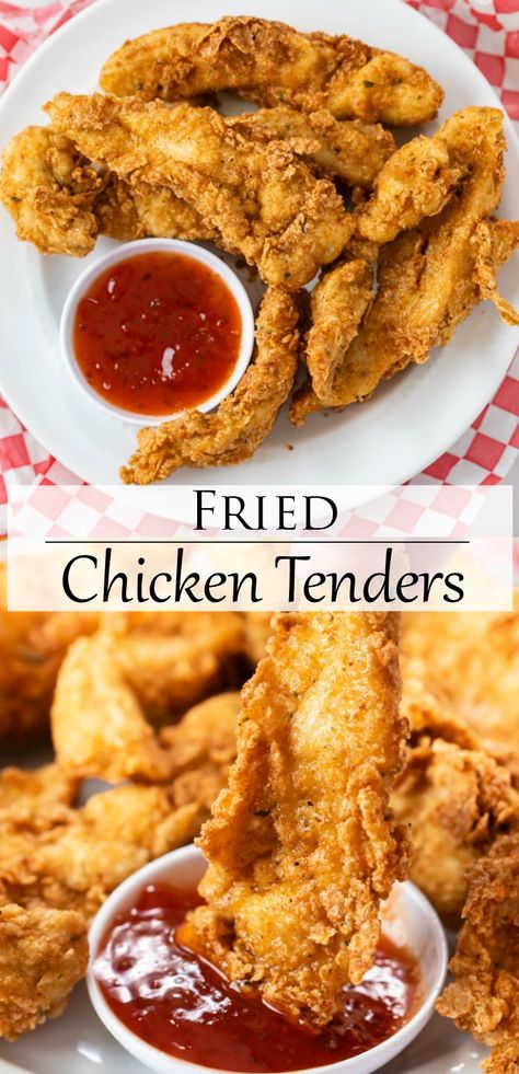 Chicken Tenders Fried Crispy, Fried Chicken No Buttermilk Recipe, Air Fried Chicken Fingers, Fried Chicken Tenderloin Recipes Easy, Easy Chicken Finger Recipes, Chicken Fried Chicken No Buttermilk, Air Fryer Fried Chicken No Buttermilk, Homemade Chicken Tenders Air Fryer Easy, Best Crispy Chicken Tenders