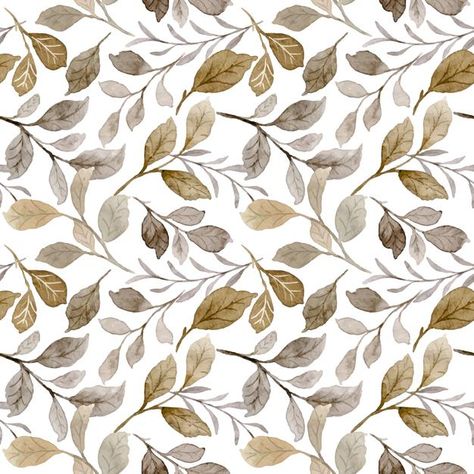 Seamless pattern of watercolor autumn le... | Premium Vector #Freepik #vector #pattern #watercolor #vintage #leaf Tes, Vintage Seamless Pattern, Autumn Seamless Pattern, Vintage Patterns Background, Autumn Pattern Illustration, Autumn Pattern Wallpaper, Leaf Design Pattern, Leaf Pattern Wallpaper, Linen Prints