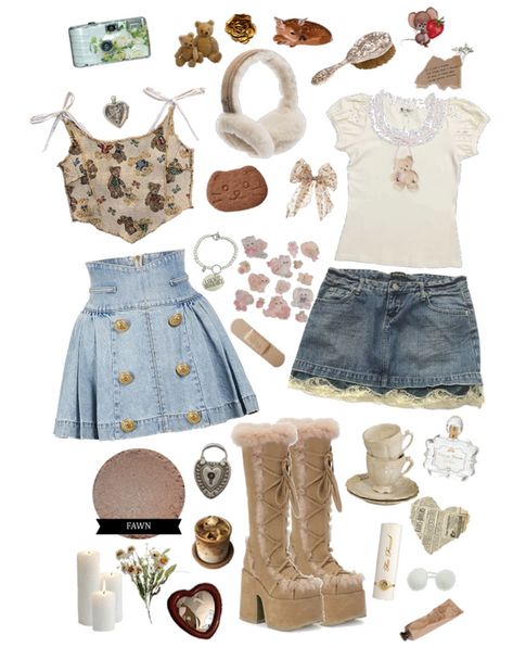 Teddy Bear Core Outfits, Teddy Bear Aesthetic Outfit, Bunny Aesthetic Outfit, Bear Inspired Outfits, Bear Aesthetic Outfit, Ku Aesthetic, Bear Outfit Aesthetic, Pastel Academia Aesthetic, Emi Core