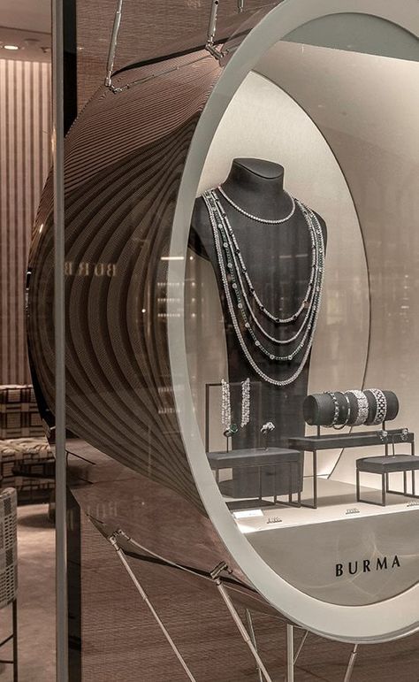 Jewelry Boutique Interior, Jewelry Display Ideas Boutique, Boutique Facade, Modern Jewelry Store, Jewelry Shop Display, Jewelry Store Interior, Luxury Jewelry Store, Furniture Sketch, Clothing Store Interior