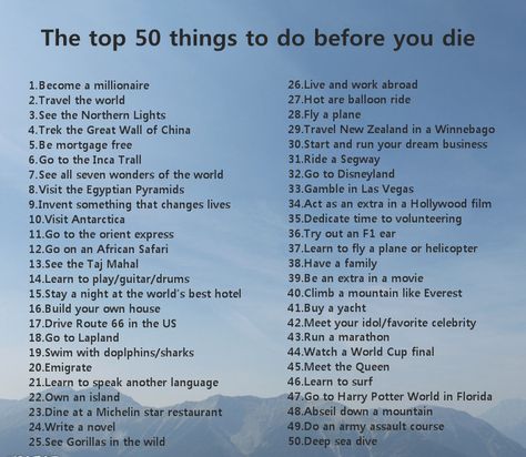 This is amazing Bucket List Before You Die, 100 Things To Do Before You Die, Things To Do Before You Die, Travel Tips With Baby, Goals List, Life Goals List, Mortgage Free, Life Goals Pictures, 100 Things To Do