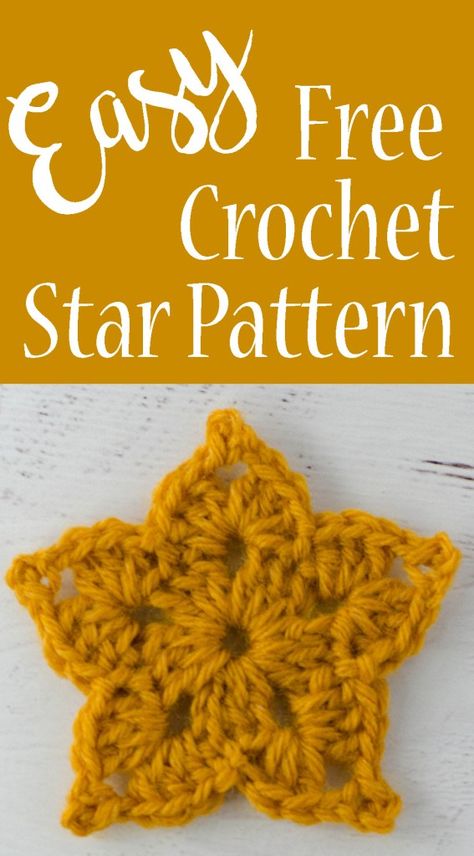 Loving this free crochet star pattern.  Would make an adorable Christmas ornament or an appliqué! Crochet Star Motif, Easy Crochet Star, Wings Crochet, Crochet Star Pattern, Corak Krusye, Hekel Patrone, Crochet Star Patterns, Crochet Holiday, Crochet Ornament Patterns