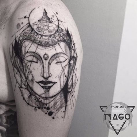 Buddha #TyagoCompiani #tatuadoresbrasileiros #tatuadoresdobrasil #sketch #blackwork #buddha #buda Back Tattoo Spiritual, Buddha Tattoo Back, Buddha Back Tattoo, Spiritual Tattoo Ideas, Buddha Mask, Spiritual Tattoo, Back Tats, Buddhist Tattoo, Siddhartha Gautama