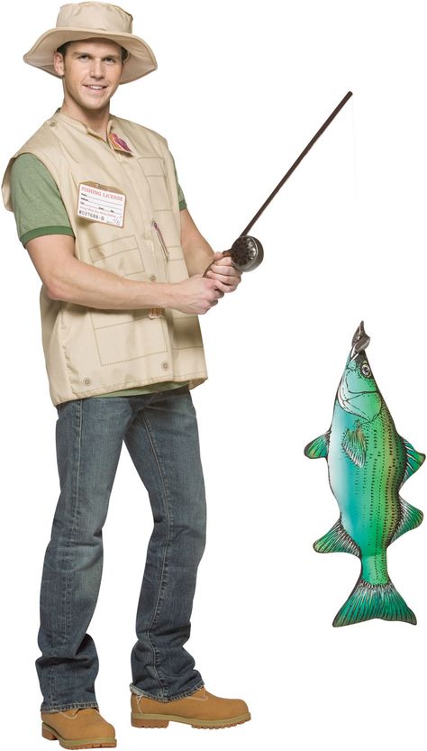 fishing guy Fishing Costume, Fisherman Costume, Fish Outfit, Fisherman Outfit, Fishing Outfit, Biblical Costumes, Halloween Costumes Scarecrow, Fishing Trout, Fish Costume