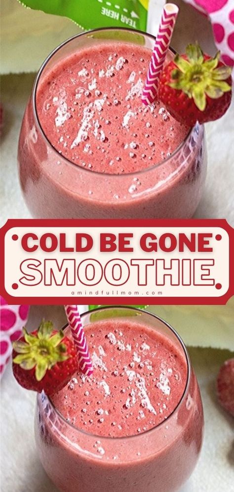 Smoothies For A Cold, Cold Smoothie Remedy, Cold Smoothie Recipes, Healthy Immune Boosting Smoothie, Immunity Boost Smoothie, Smoothie For Immune Boost, Boost Immune System Smoothie, Smoothies For Immune System, Immune Building Smoothie