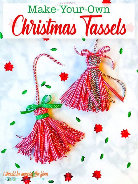 5 Thrifty Christmas Ideas to Get You in the Festive Spirit Christmas Tassels, Thrifty Christmas, Tassel Ornament, Christmas Centerpieces Diy, Diy Snowman, Gift Drawing, Diy Ornaments, Handmade Christmas Tree, Diy Tassel