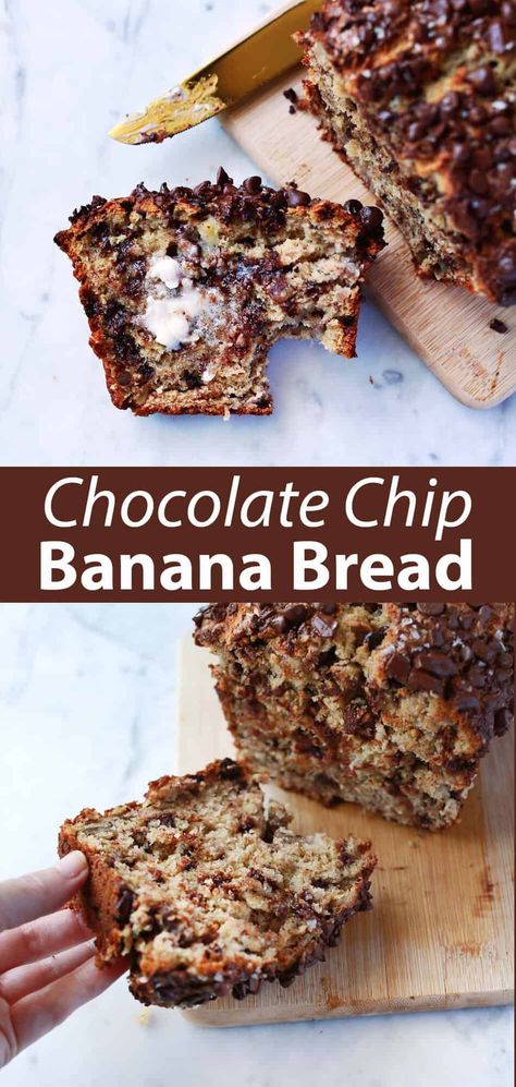 Chocolate Chip Banana Bread Farmhouse On Boone Banana Bread, Banana Bread Recipe Chocolate Chip, Best Chocolate Chip Banana Bread, Banana Bread Chocolate Chip, Banana Chocolate Chip Bread, Chocolate Chip Banana Bread Recipe, Chocolate Chip Bread, Chocolate Chip Banana, Chocolate Banana Bread