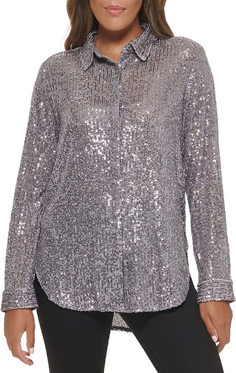 $129.45  Calvin Klein Women's Sparkly Tunic Long Sleeve Sequin Mesh Oversize Blouse Oversize Blouse, Light Blazer, Calvin Klein Store, Mesh Blouse, Long Sleeve Sequin, Oversized Blouse, Calvin Klein Women, Calvin Klein Woman, 50 Fashion