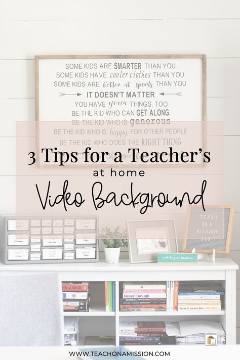 Tips to creating your video backdrop for teacher videos Teacher Videos, Video Backdrop, Teacher Gif, Classroom Background, Video Backdrops, Virtual Teaching, All About Me Activities, About Me Activities, Classroom Strategies