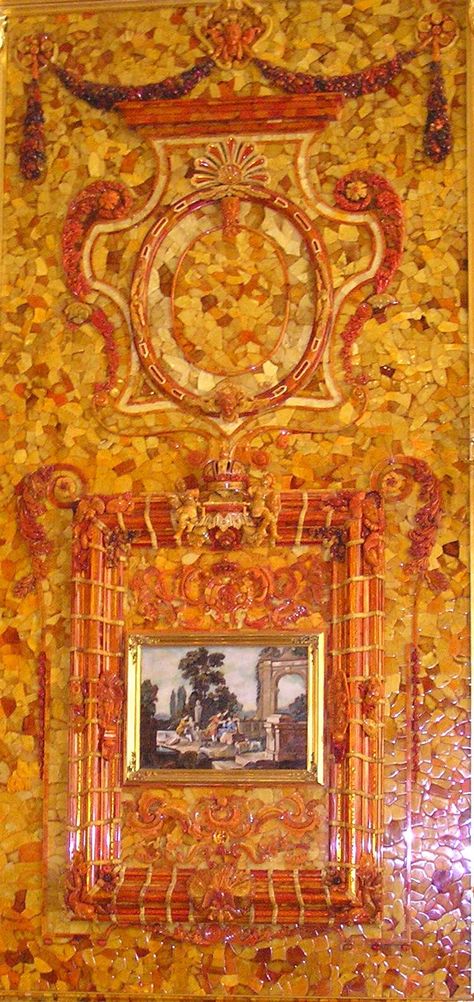 PANEL FROM THE AMBER ROOM   CATHERINE PALACE     TSARSKOE SELO        near SAINT PETERSBURG, RUSSIA   The Amber Room - an investigative report by Scott-Clark & Levy.  The above panel is from the Amber Room, once found in Katharine Palace, Saint Petersburg, Russia The Amber Room, Amber Room Russia, Russian Government, Tsarskoe Selo, Catherine Palace, Charlottenburg Palace, Room Panel, Amber Room, Peter The Great