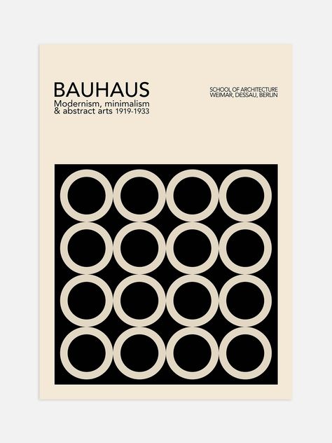 Experience the sophisticated style of our Black Modernist Bauhaus 6 Poster. With a nod to mid century design, this poster adds a touch of elegance to any space. Its black colour palette modernises any room while staying true to the iconic Bauhaus aesthetic. Modernist Poster Design, Geometrical Graphic Design, Bauhaus Colour Palette, Bauhaus Art Poster, Bauhaus Product Design, Bauhaus Graphic Design, Bauhaus Aesthetic, Minimal Geometric Design, Bauhaus Posters