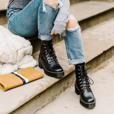 Dr Martens Leona Outfit, Dr Marten Leona, Downtown Philly, Dr Martens Leona, Mom Edit, Oxford Platform Shoes, Nude Boots, Black And Silver Dress, Leopard Boots