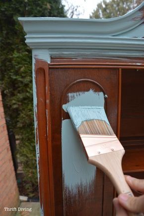 China Cabinet Makeover, Painted China Cabinets, Beyond Paint, Painted Cabinet, Painting Wood Furniture, Chalk Painting, Furniture Rehab, Cabinet Makeover, Painted Furniture Ideas