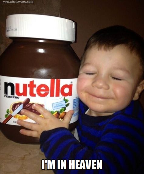 Nutella is pure magic made in the land of yum. Nutella Meme, Nutella Lover, What Meme, Nutella Jar, Nutella Bottle, Happy Kids, Bones Funny, Funny Images, Nutella