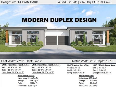 Elevation Of Bedroom, 2 Family House, Modern Duplex House, Wall Elevation, Duplex Ideas, Sims Floor Plans, House Plans For Sale, Metal House Plans, Micro Homes