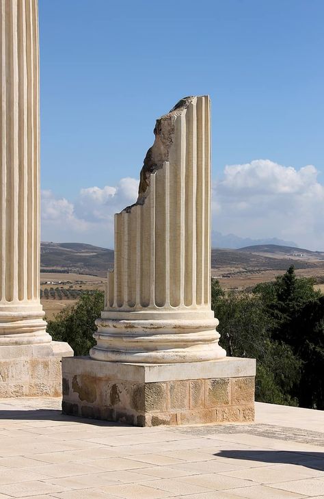 tunisia, the roman empire, the ruins of the, ruins of rome, ancient, roman, historical, udna, colonna, destroyed column | Pikist Roman Structures Ancient Rome, Roman Ruins Drawing, Roman Collums, Ancient Greek Ruins, Ancient Temple Ruins, Ancient Ruins Tattoo, Greek Ancient Architecture, Greek Columns Aesthetic, Greek Ruins Tattoo