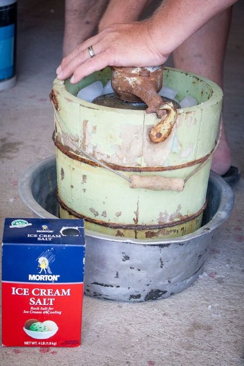 We all got together with Pat and Ray and family to make homemade ice cream. Always made more than one flavor. Usually Vanilla and Peach. Dad made a standard vanilla and Ray liked a gelatin base. Hand Crank Ice Cream Recipe, Old Fashioned Homemade Ice Cream, Homemade Vanilla Ice Cream Recipe, Homemade Ice Cream Recipes Machine, Make Homemade Ice Cream, Ice Cream Recipes Machine, Easy Homemade Ice Cream, Home Made Ice Cream, Old Fashioned Ice Cream