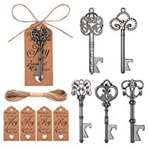 Check this out! Bottle Openers Wedding Favors, Baby Shower Return Gifts, Rustic Party Decor, Wedding Bottle Opener Favors, Kraft Labels, Key Bottle Opener, Gifts For Guests, Vintage Skeleton Keys, Rustic Party