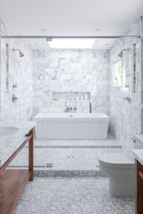 Pristine white bathrooms are on everyone’s wishlist these days, we have penned down some quick bathroom renovation ideas to achieve the same. Wet Room Tub Shower Combo, Wet Room With Soaking Tub, Wet Closet Bathroom, Double Shower Wet Room, Wet Room With Window, Open Concept Bathroom Master Baths, Tub Inside Shower Layout Wet Rooms, Master Bath With Wet Room, Wet Rooms Bathroom