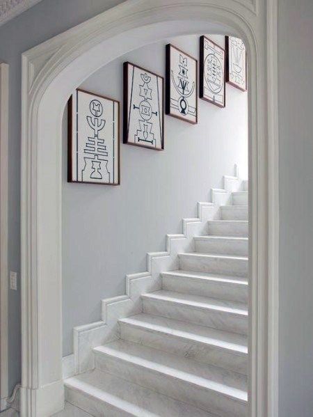 Top 60 Best Stair Trim Ideas - Staircase Molding Designs Closed Staircase, Staircase Molding, Enclosed Staircase, Stairs Trim, Basement Stairs Ideas, Attic Renovation Ideas, Trim Ideas, Traditional Staircase, Marble Stairs